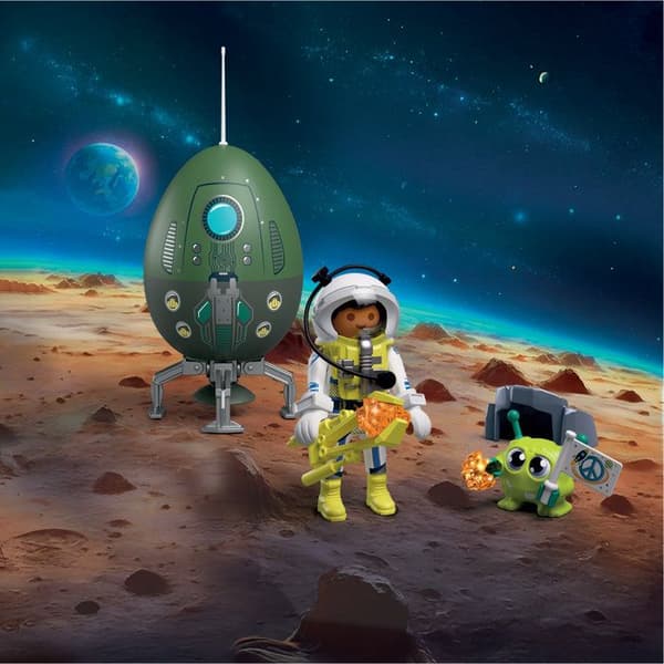Playmobil 72103 2-i-1 Ägg Rymduppdrag, Rymden, 39 delar, Påskpresent, Ålder 4+