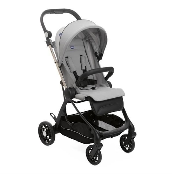 CHICCO One4Ever Silverleaf kompakt vagn - Stadsvagn - Unisex - 0 månader - Födelse - Grå