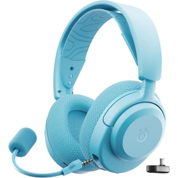 Trådlöst spelheadset - STEELSERIES - Arctis Nova 3PW - 40 timmars batteritid - Bluetooth + 2.4 GHz - Himmelsblå färg