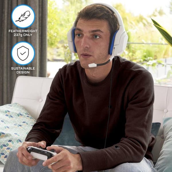 THE G-LAB Korp Cobalt Gaming Headset Kompatibel med PC, PS4, Xbox One - White