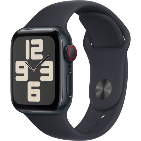 Apple Watch SE GPS + Cellular - 40 mm - Midnight aluminiumfodral - Midnight Sport Band - M/L