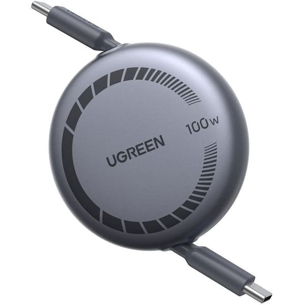 USB-C-kabel - UGREEN - Utdragbar USB-C till USB-C PD-kabel - 100W - 1 m - Svart