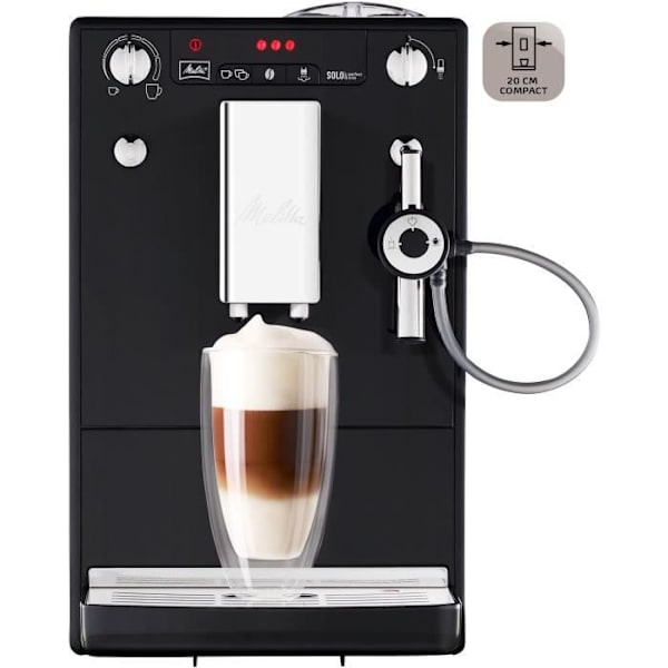 MELITTA E957-101 Automatisk espressomaskin med Caffeo Solo & Perfect Milk slipmaskin - Svart