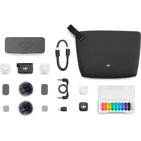 Trådlös mikrofon - DJI - Mic Mini 2 - 2 TX - 1 RX - Laddningsfodral