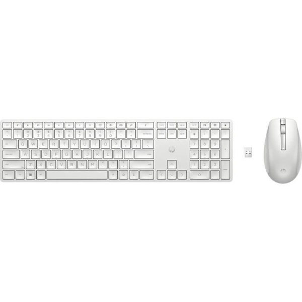 HP 650 Wireless Keyboard Mouse Set - AZERTY - Vit