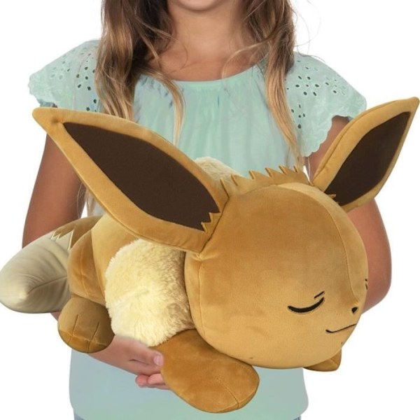 Plysch - BANDAI - Pokémon - Eevee (Eevee) 40cm - Mycket mjukt sovande Pokémonplysch - JW0222