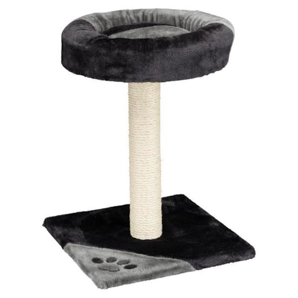 TRIXIE Tarifa Cat tree Höjd 52 cm grå och svart plysch och naturlig sisal