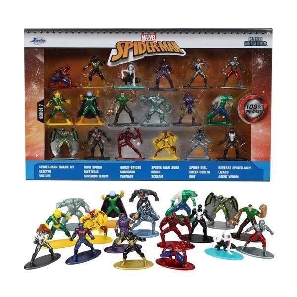 Spiderman box set - 18 4 cm metallfigurer - Karaktärer från Spiderman universum