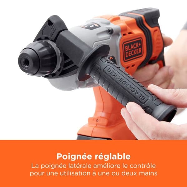 BLACK+DECKER BCD900E2K-QW Sladdlös SDS-borrhammare - 18V - med 2 x 2,5Ah batterier