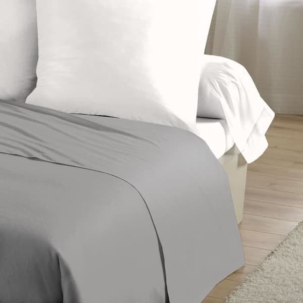 Platt lakan - HOME LINGE PASSION - 240 x 300 cm - Ljusgrå