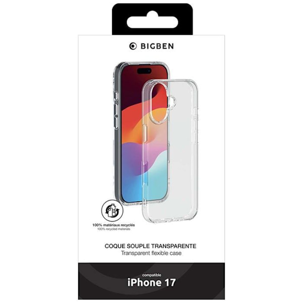 Silisoft-skal - iPhone 17 - Genomskinligt