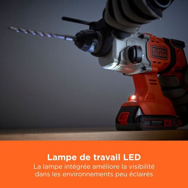 BLACK+DECKER BCD900E2K-QW Sladdlös SDS-borrhammare - 18V - med 2 x 2,5Ah batterier