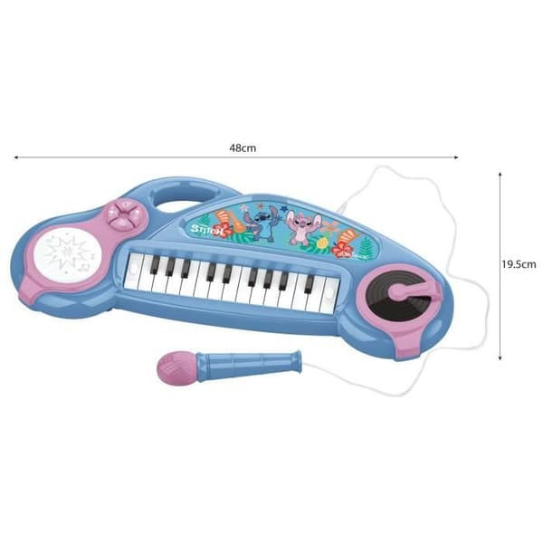 Stitch elektroniskt piano för barn med ljuseffekter