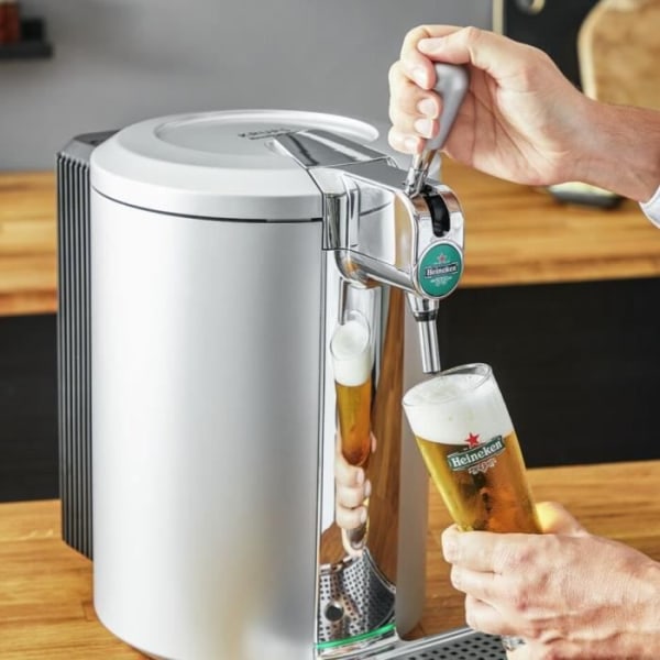 KRUPS Beertender VB452E10 Kompakt fatölsmaskin, kompatibel med 5L fat, Perfekt temperatur, Färsk och skummande öl