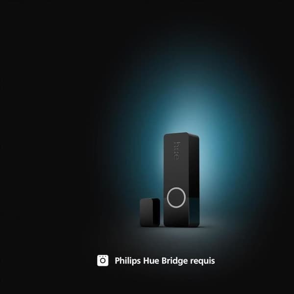 Kontaktsensor - Philips Hue - Säker - Svart - Enkel installation - Styrning via Hue-appen