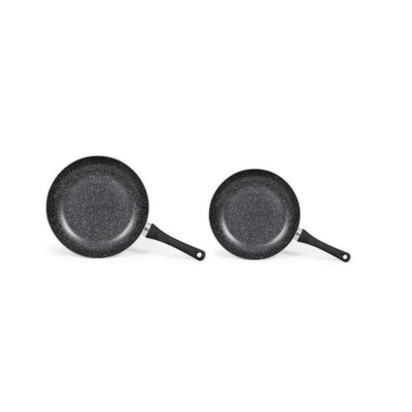 Set med 2 stenliknande stekpannor - Livoo - MEN124GR - Grå