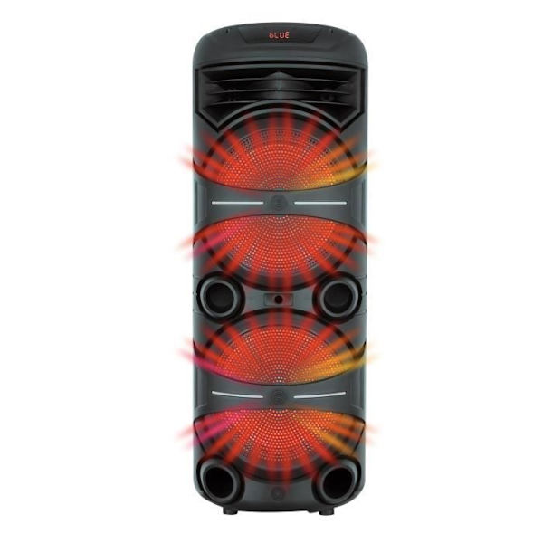 Karaokehögtalare - INOVALLEY - Lysande - 1000 Watt - Bluetooth V5.0 - Batteritid 2 till 3 timmar - Trådlös mikrofon ingår