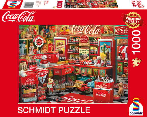 Pussel - SCHMIDT SPIELE - Coca Cola Nostalgia - 1000 bitar - Ålder 14+