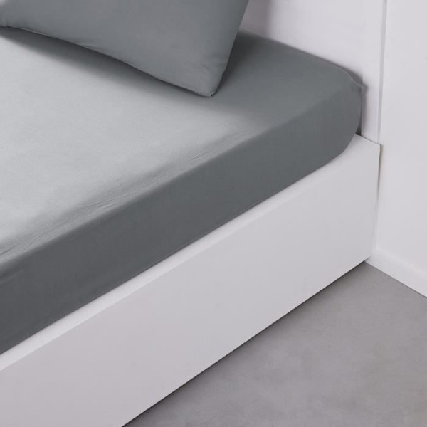 Drap Cover Teday Essential - 140 x 200+30 cm - 2 personer - 100% uni bomull - stål