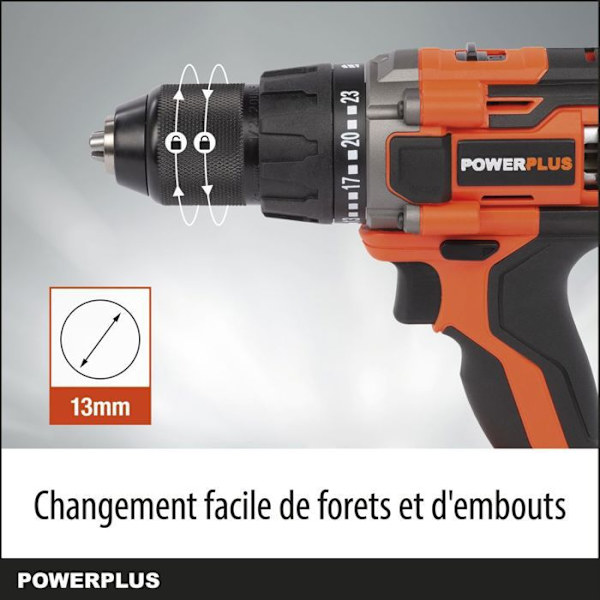 Trådlös skruvmejsel 20V 50NM - Dual Power POWDP15100 - Levereras utan batteri eller laddare