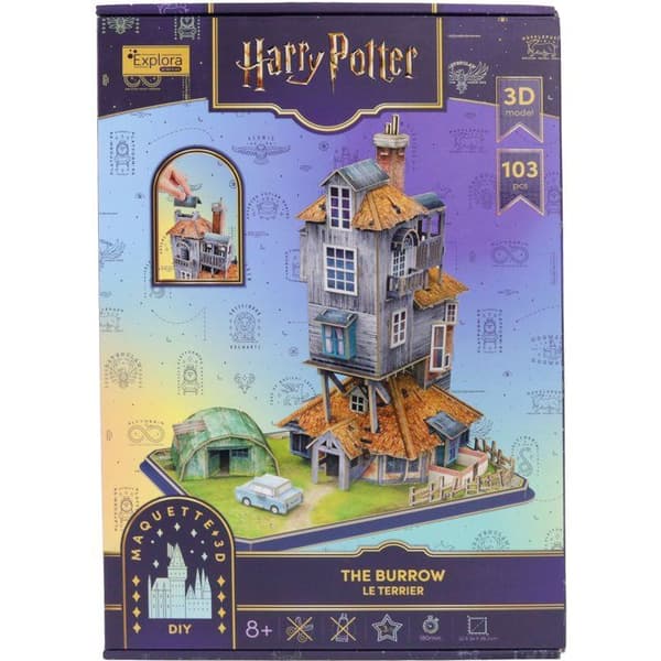 3D-pussel - Grävhålan, Weasleys hus - EXPLORA - 540309 - Harry Potter-licens - Ålder 8+