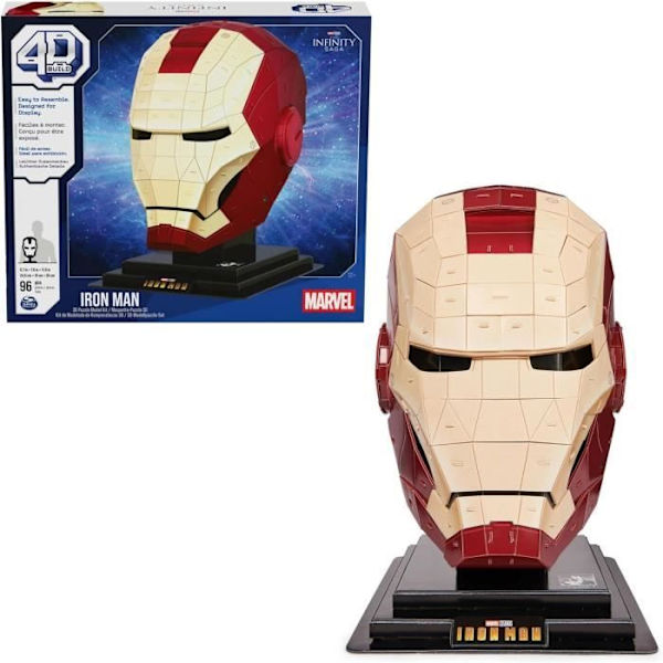 Marvel - IRON MAN HJÄLM - 4D-modell att bygga