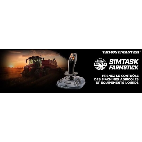 Joystick för simulator - THRUSMASTER - SimTask FarmStick Joystick - Svart - Jordbruk och tung utrustning