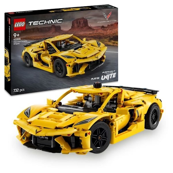 LEGO Technic 42205 Chevrolet Corvette Stingray - Sportbil för pojkar från 9 år och uppåt