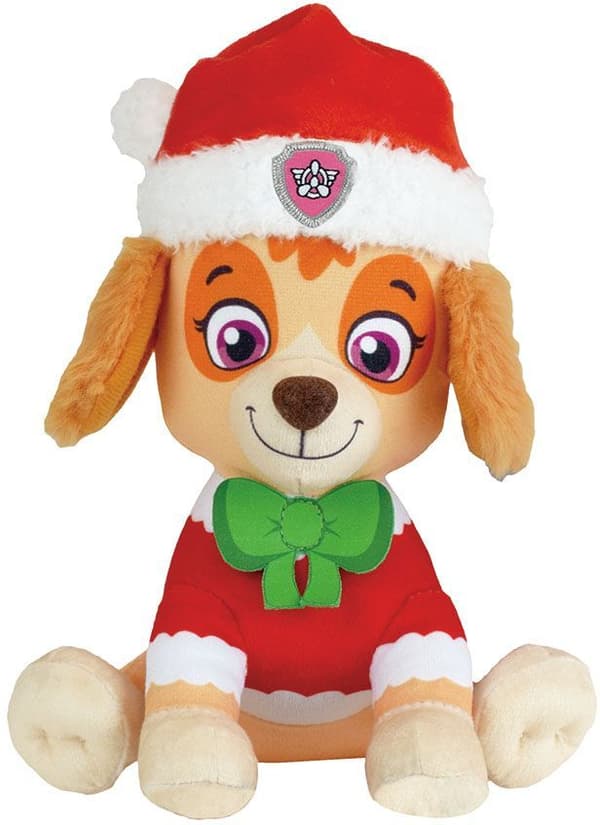 Set med 3 mjukisdjur - Paw Patrol - Chase, Stella och Marcus - +/- 17 cm - Julversion