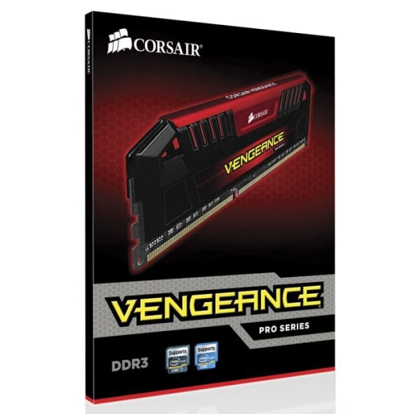 CORSAIR PC Memory DDR3 - Vengeance PRO 16 GB (2 x 8 GB) - 1600 MHz - CAS 9 - Red (CMY16GX3M2A1600C9R)