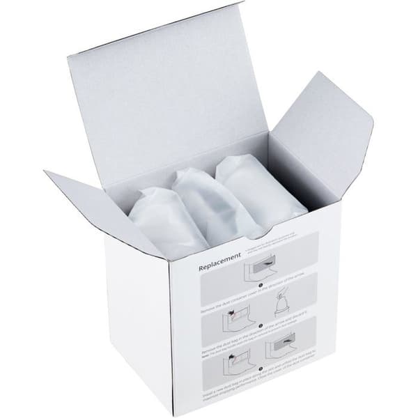 Paket med 3 dammsugarpåsar - ROBOROCK - För QREVO och SAROS - Vit