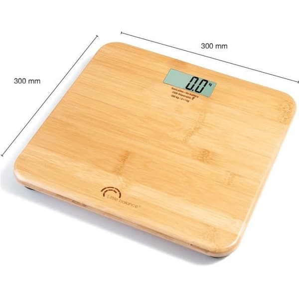 Personvåg - LITE BALANS - 8745 - USB-reparerbar - 150 kg / 100 g - Min bambu