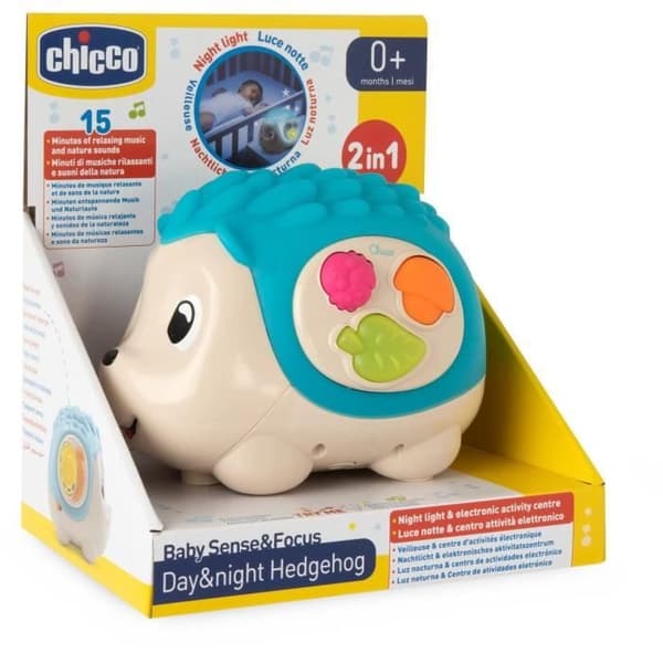 Sensorisk aktivitetsleksak/nattlampa för igelkott - CHICCO - Dag & Natt - Blå - Från födseln