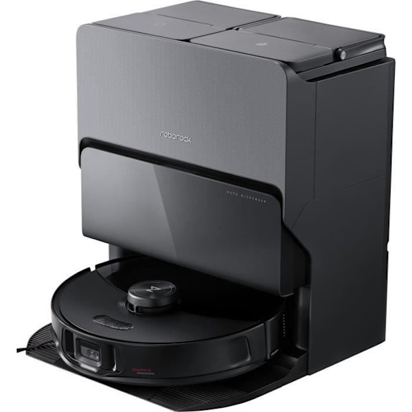 ROBOROCK S8 MaxV Ultra - Robotdammsugare med RockDock Ultra 8-i-1-station - 10 000 Pa - Sidoborste & DuoRoller Svart