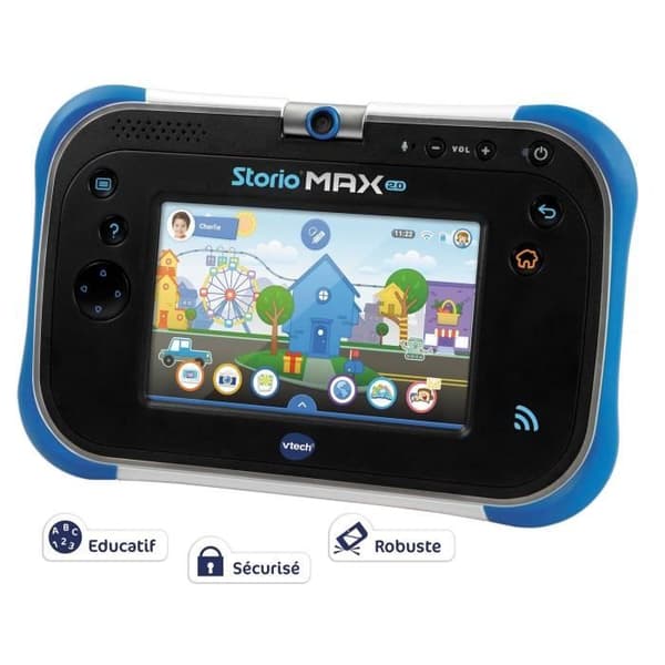 VTECH - Storio Max 2.0-konsol 5 blå - 5 tums pedagogisk surfplatta