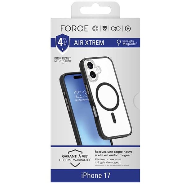 FC Air Xtreme Frost MagSafe-skal - iPhone 17 - Svart