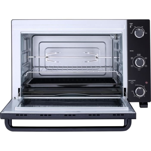 CONTINENTAL EDISON CEMF46B3 - Elektrisk miniugn 46L svart - 1800W - Rotisserie, Naturlig konvektion