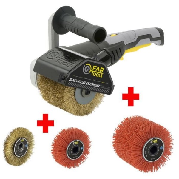 FARTOOLS PACK REX120C EXTERIOR RENOVATOR + PRECISION METAL BORST + PRECISION ABRASIVE STRIP BRUSH