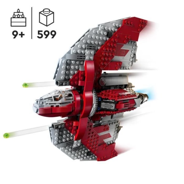 LEGO Star Wars Ahsoka Tanos T-6 Shuttle 75362, Stud Launcher Ship, 4 karaktärer