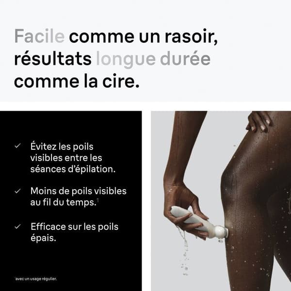 Elektrisk epilator - BRAUN - SES9-030 - 2 lägen - 50 min - Vattentät - Vit