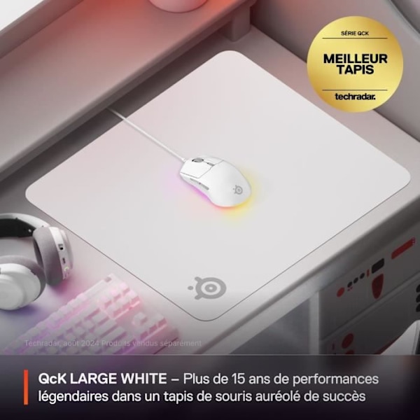 Gamingmusmatta - STEELSERIES - QcK L - Vit