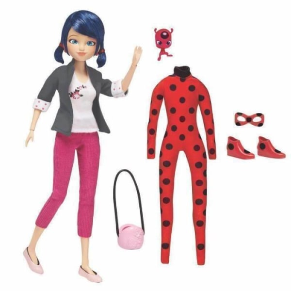 Miraculous Ladybug - Modedocka 26 cm och hennes två kläder