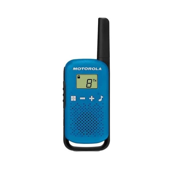Motorola Walkie Talkie - 2 st - Blå - Räckvidd 8 km - Handsfree - Effekt 500 mW