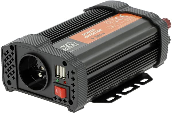 Omvandlare - XL PERFORM TOOLS - 12V-230V - 300W - 2 säkringar ingår - 2 USB-utgångar