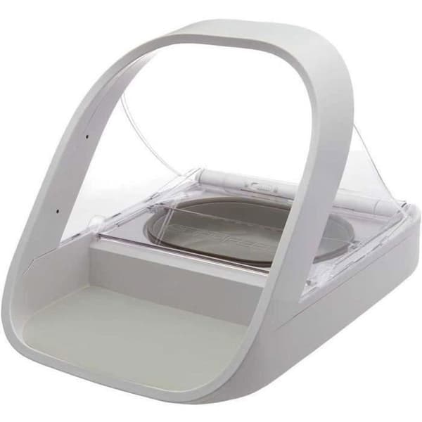Sureflap Surefeed RFID foderautomat för katt och småhundar, vit/grå med microchip-åtkomst Vit och grå one size