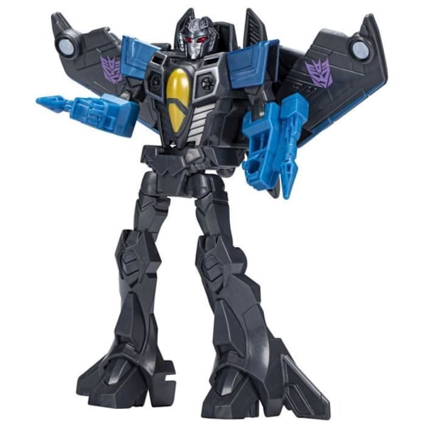 Transformers EarthSpark, 12,5 cm Skywarp Warrior Actionfigur, robotleksak för barn från 6 år och uppåt