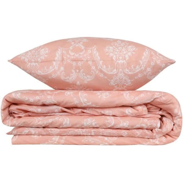 Bäddset - 1 påslakan 220 x 240 cm + 2 örngott 60 x 60 cm - 65% bomull, 35% polyester - Puderfärgad