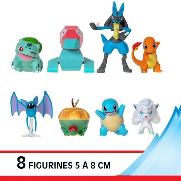 Pack 8 Pokémon Figures - BANDAI - JW3063 - Flerfärgad - Pokémon Battle