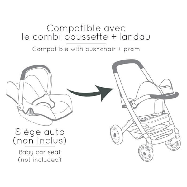 SMOBY Maxi-Cosi Barnvagn + Barnvagn Beige för 3 år