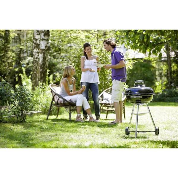 WEBER Compact Vattenkokare kolgrill Ø47 cm - Kromat stål - Svart